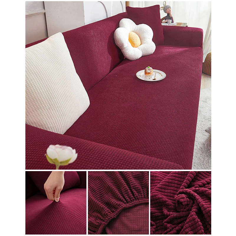 Elastic Jacquard Fabric Sofa Cover Stretch Couch Cover Sectional