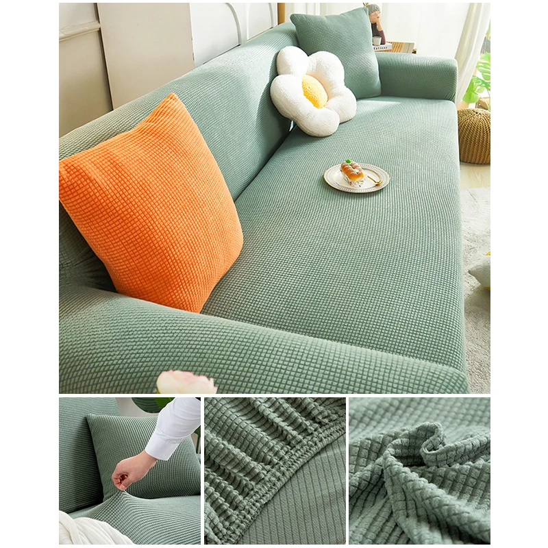 Elastic Jacquard Fabric Sofa Cover Stretch Couch Cover Sectional