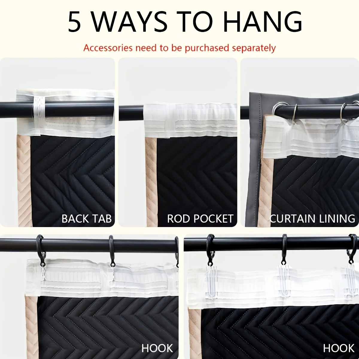 1Pc Thick Blackout Curtains with Velvet Lining 1Pc Thick Blackout Curtains with Velvet Lining