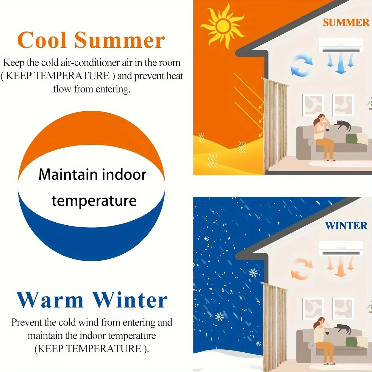 1Pc Thick Blackout Curtains with Velvet Lining 1Pc Thick Blackout Curtains with Velvet Lining