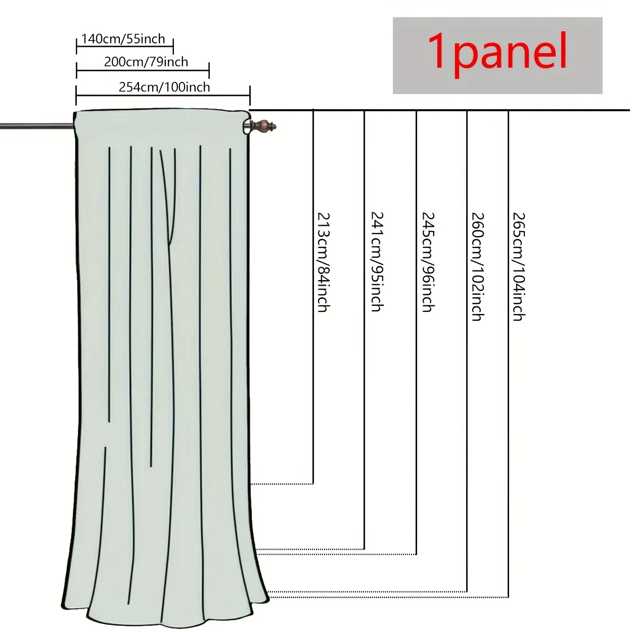 1Pc Thick Blackout Curtains with Velvet Lining 1Pc Thick Blackout Curtains with Velvet Lining