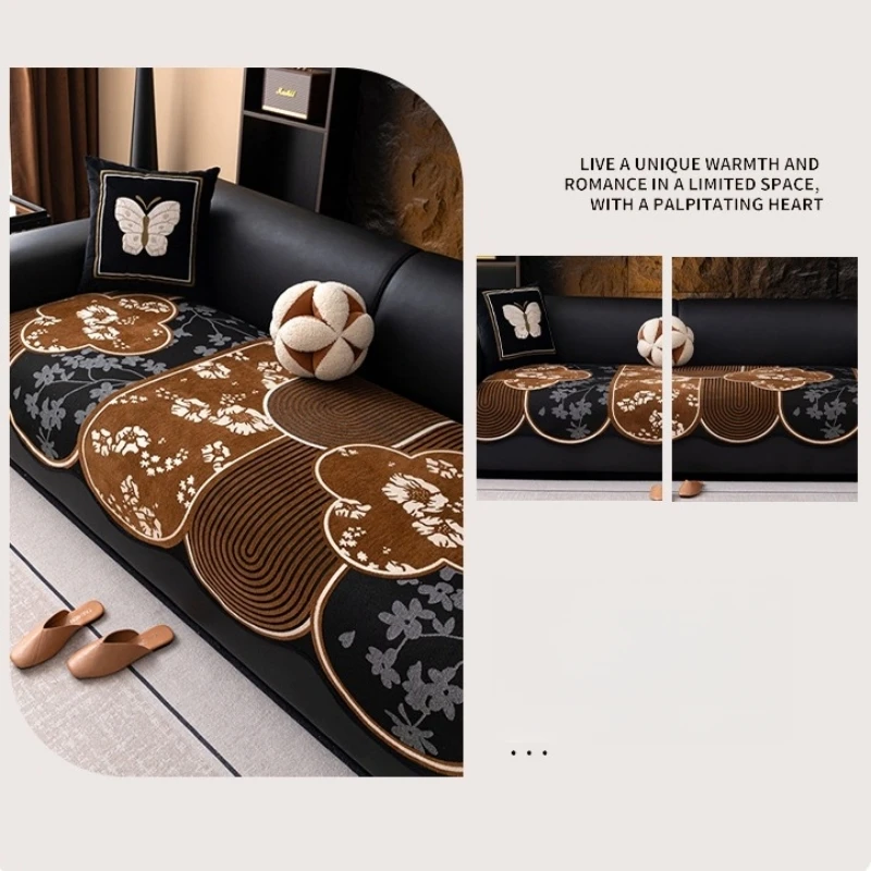 1pc Floral Jacquard Unique Shape Anti-Slip Chenille Sofa Cover LINENS & BEDDING Color : Brown|Green|White|Grey 1pc Floral Jacquard Unique Shape Anti-Slip Chenille Sofa Cover LINENS & BEDDING Color : Brown|Green|White|Grey