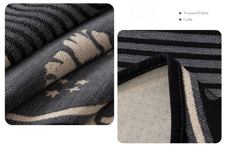 1pc Floral Jacquard Unique Shape Anti-Slip Chenille Sofa Cover