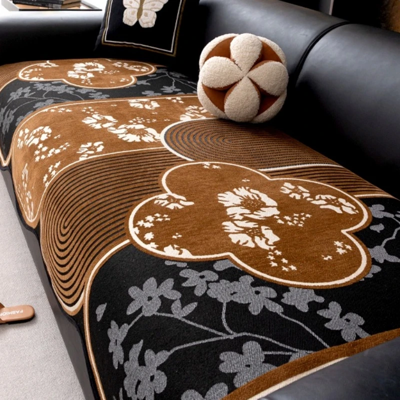 1pc Floral Jacquard Unique Shape Anti-Slip Chenille Sofa Cover LINENS & BEDDING Color : Brown|Green|White|Grey 1pc Floral Jacquard Unique Shape Anti-Slip Chenille Sofa Cover LINENS & BEDDING Color : Brown|Green|White|Grey