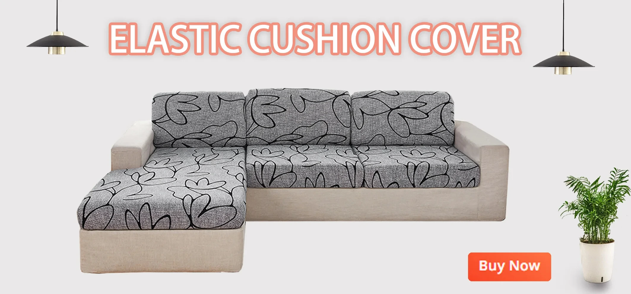 1pc Flower Printed Elastic Sofa Cover
