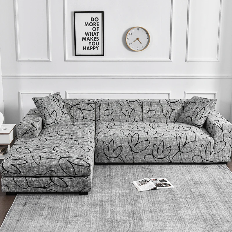 1pc Flower Printed Elastic Sofa Cover