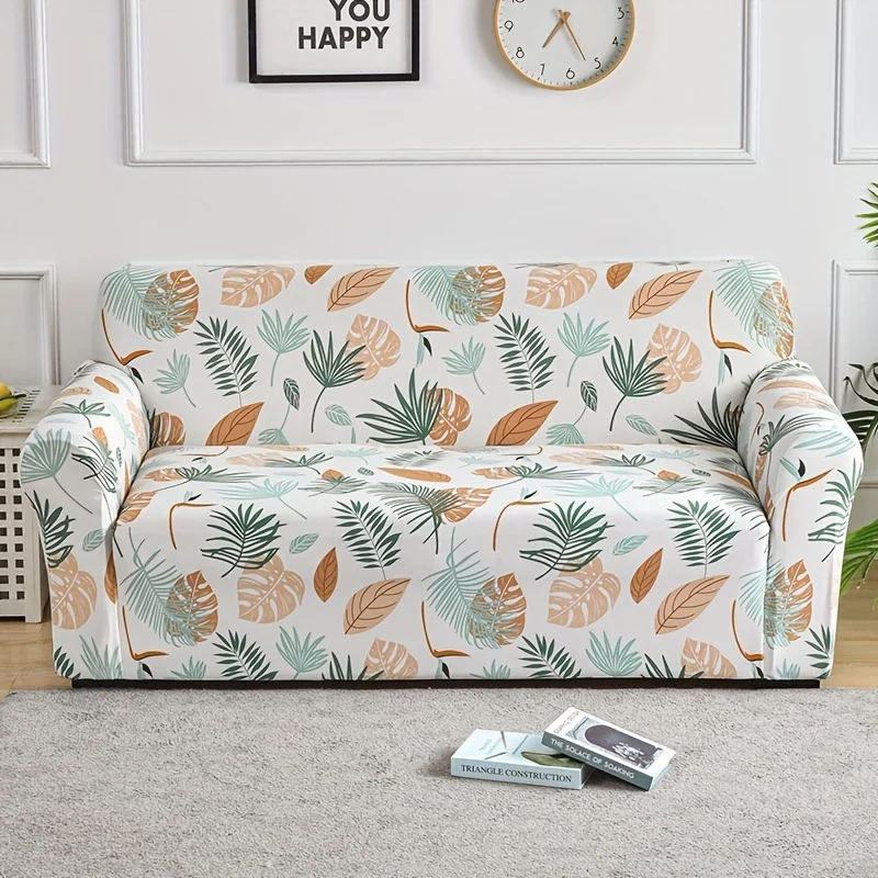 1pc Flower Printed Elastic Sofa Cover