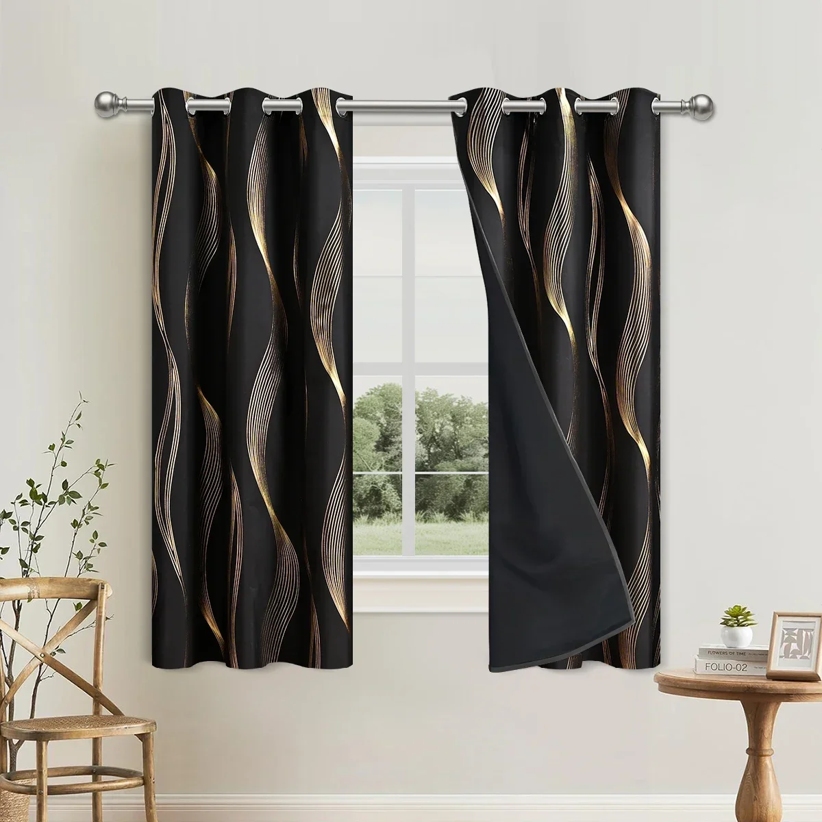 1pc/2pcs 100% Blackout Curtains 1pc/2pcs 100% Blackout Curtains