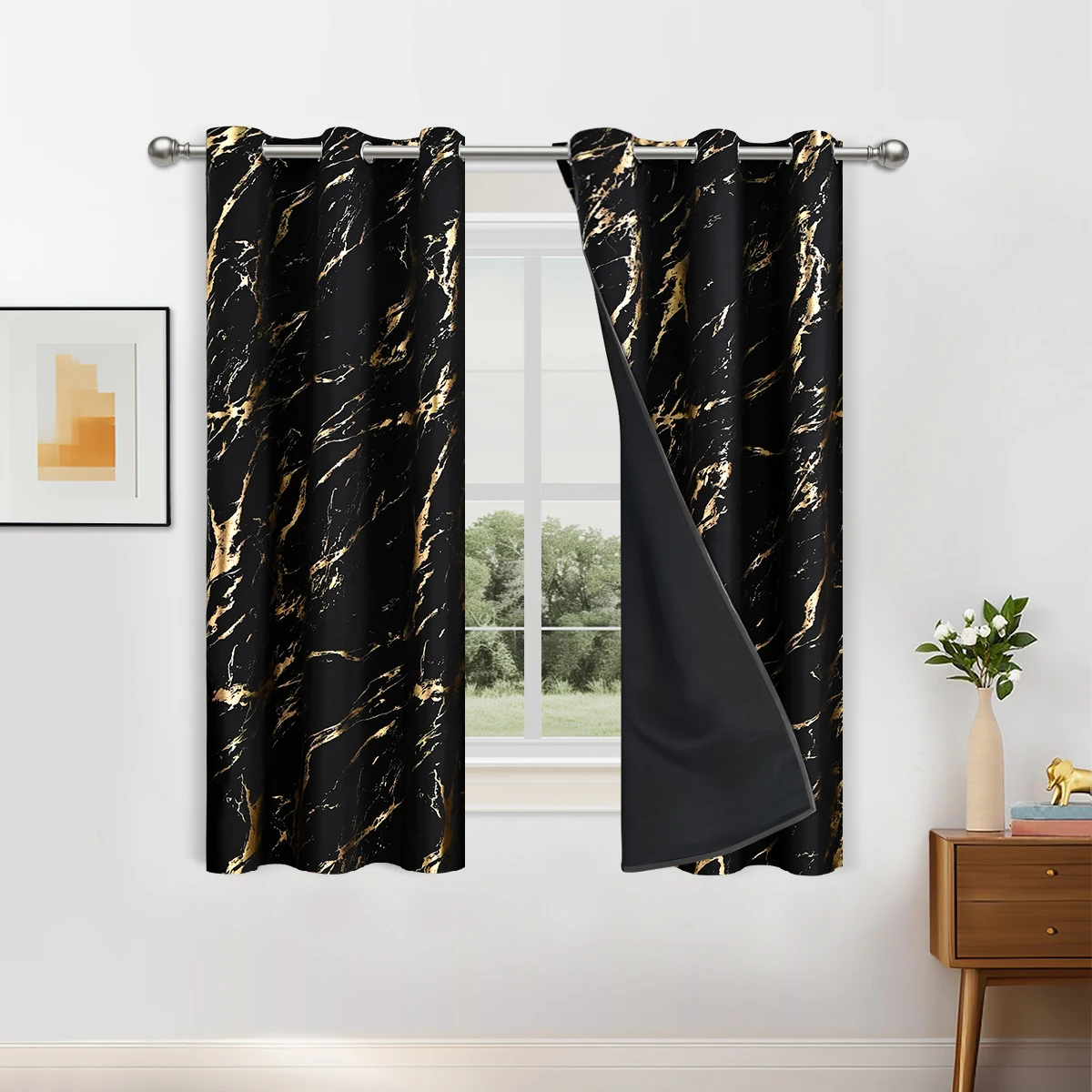 1pc/2pcs 100% Blackout Curtains 1pc/2pcs 100% Blackout Curtains
