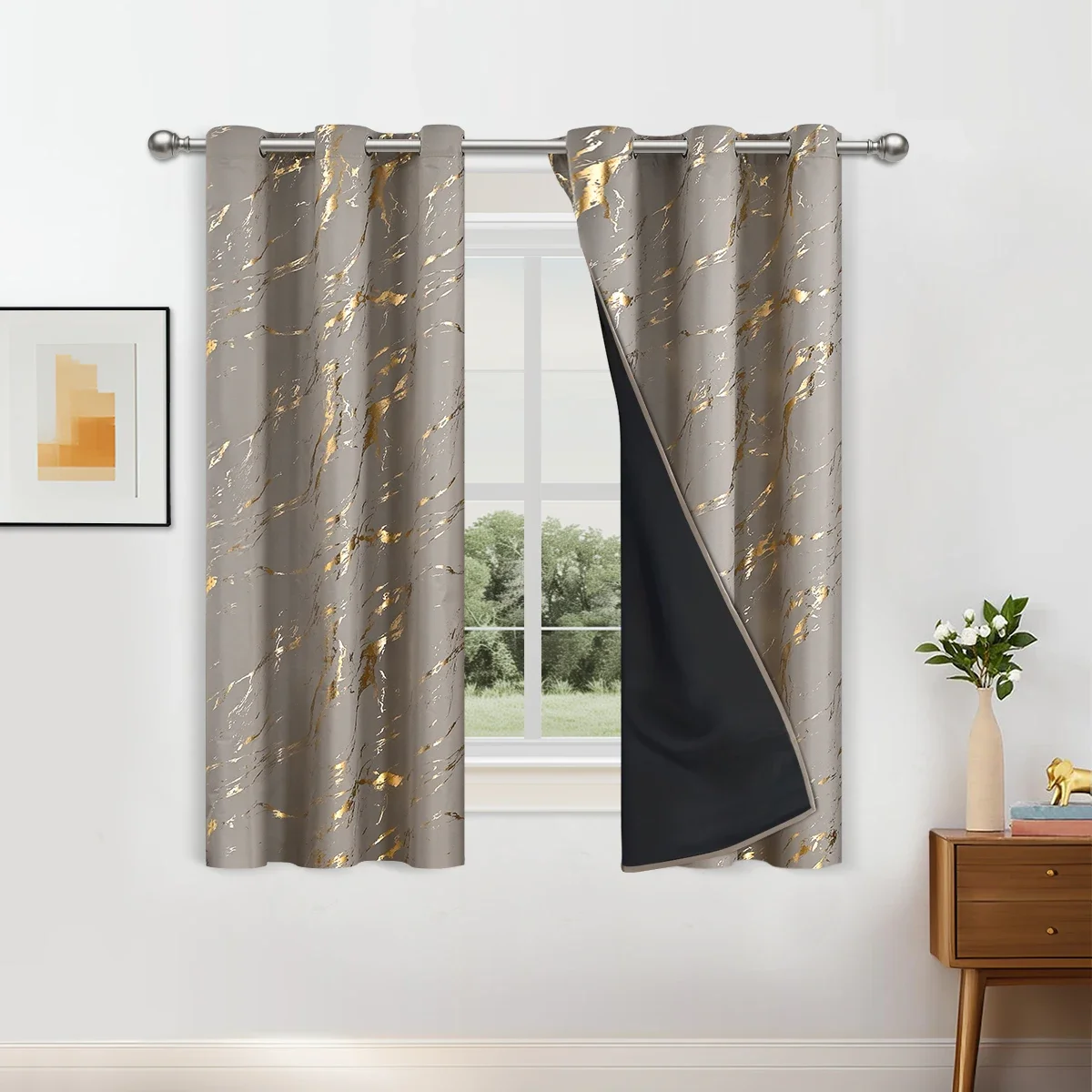 1pc/2pcs 100% Blackout Curtains 1pc/2pcs 100% Blackout Curtains