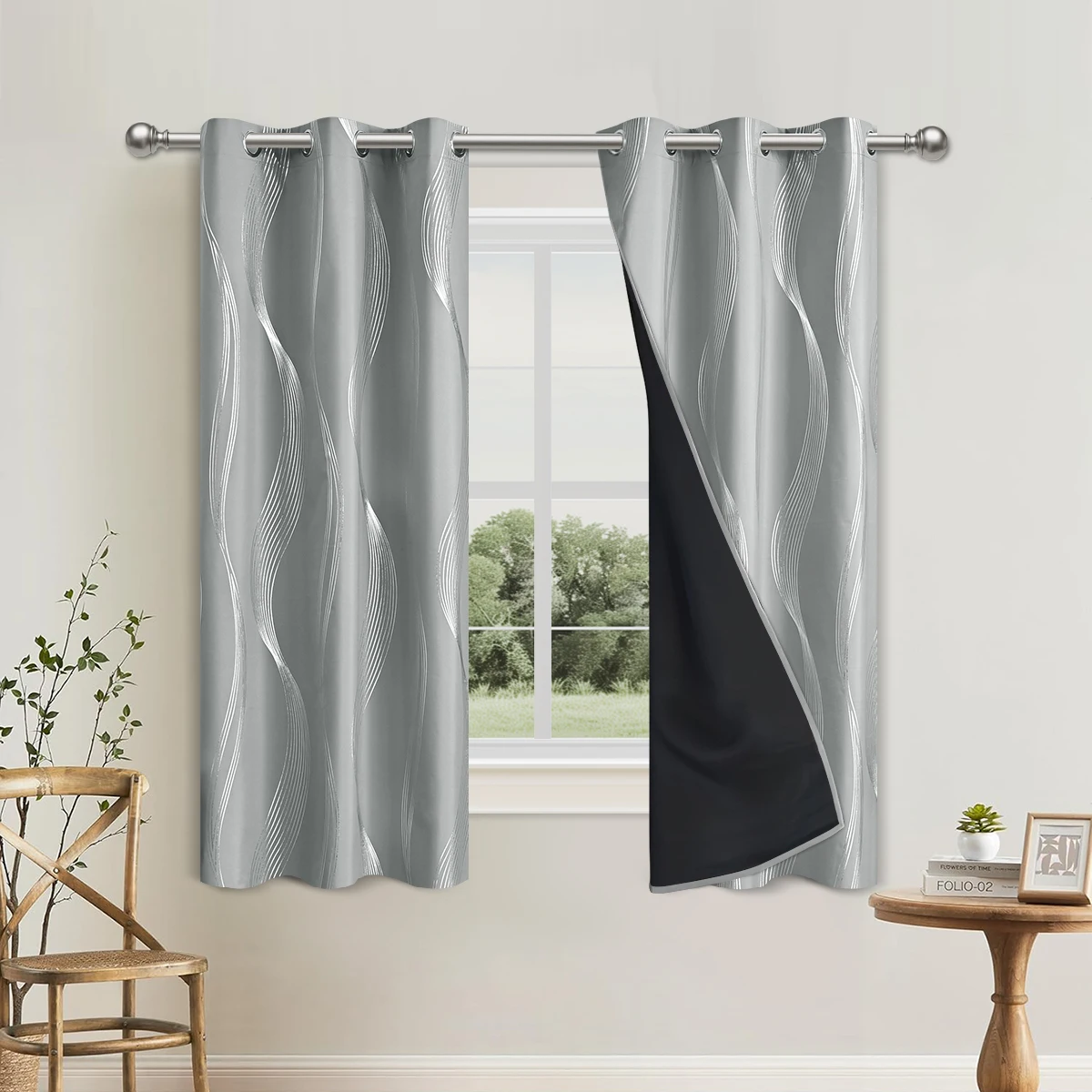 1pc/2pcs 100% Blackout Curtains 1pc/2pcs 100% Blackout Curtains