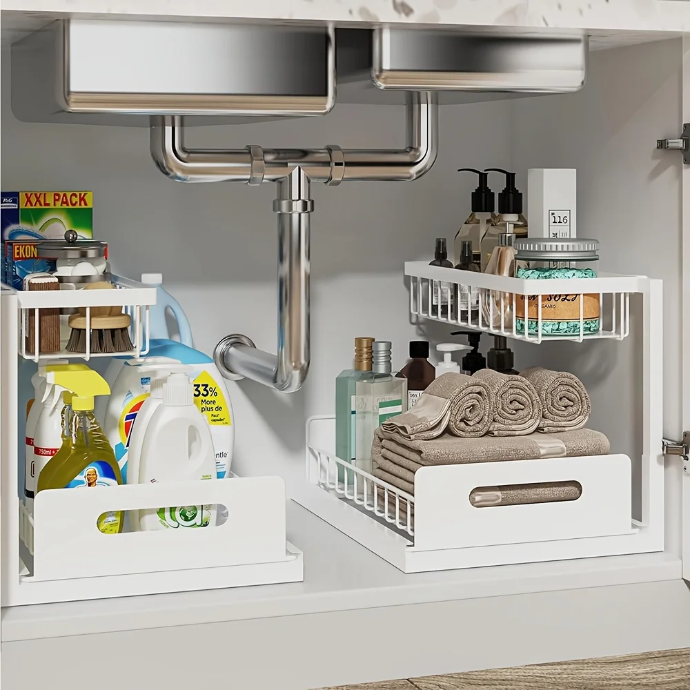 2-Tier Sliding Under Sink Organizer