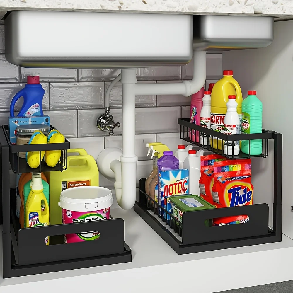 2-Tier Sliding Under Sink Organizer