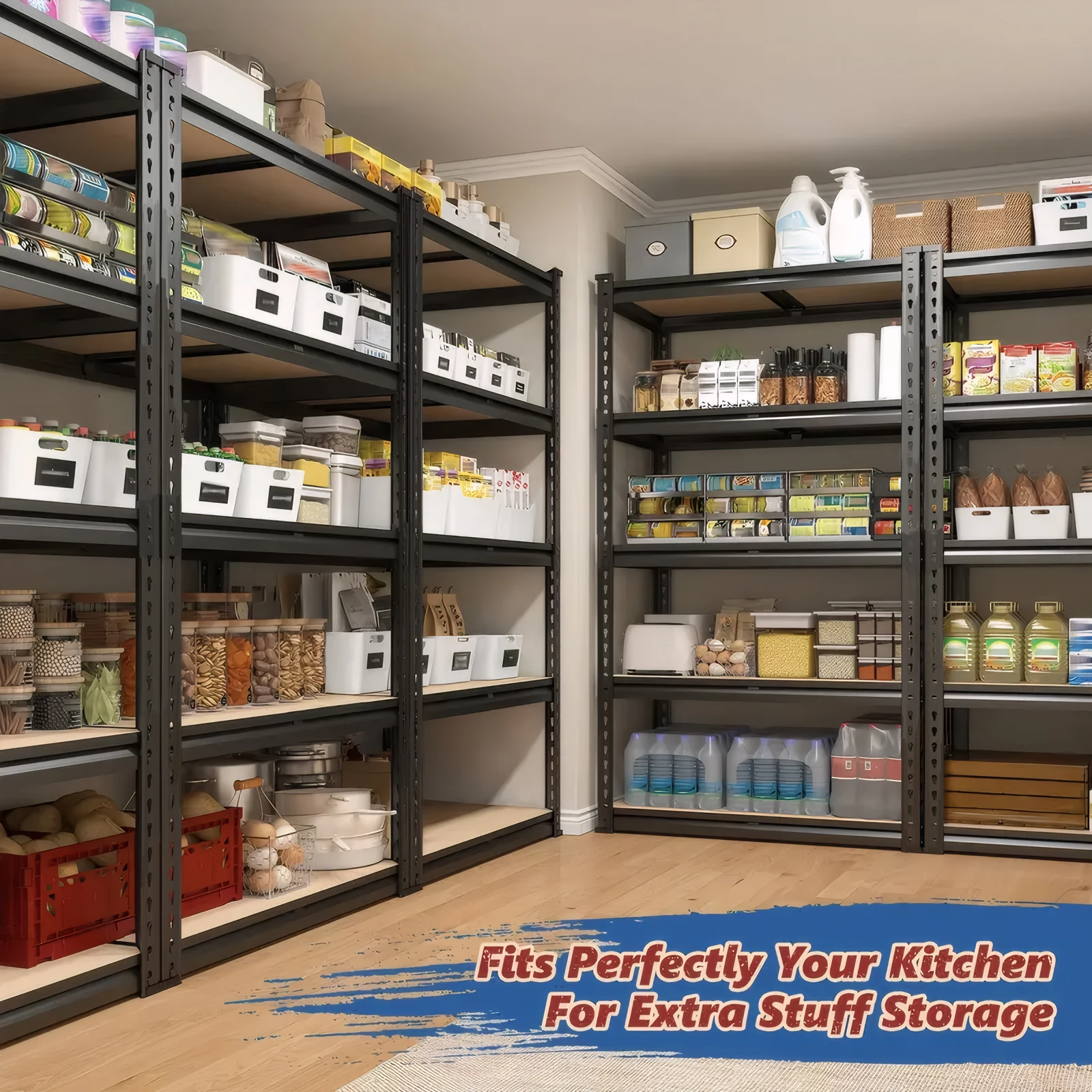 2000LBS Capacity Heavy Duty Adjustable Storage Shelve For Closet BATHROOM SHELVES Color : 60 H Black|72 H Black 2000LBS Capacity Heavy Duty Adjustable Storage Shelve For Closet BATHROOM SHELVES Color : 60 H Black|72 H Black