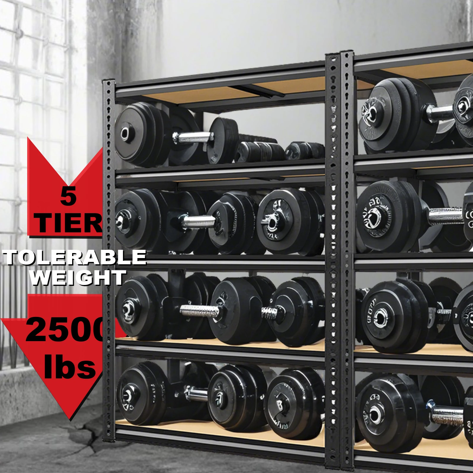 2000LBS Capacity Heavy Duty Adjustable Storage Shelve For Closet BATHROOM SHELVES Color : 60 H Black|72 H Black 2000LBS Capacity Heavy Duty Adjustable Storage Shelve For Closet BATHROOM SHELVES Color : 60 H Black|72 H Black