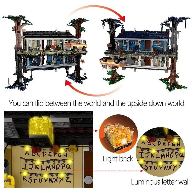 2499Pcs Strange Stories 5810 Inverted World Double Mirror Set  Suitable for birthday and Christmas gifts ﻿