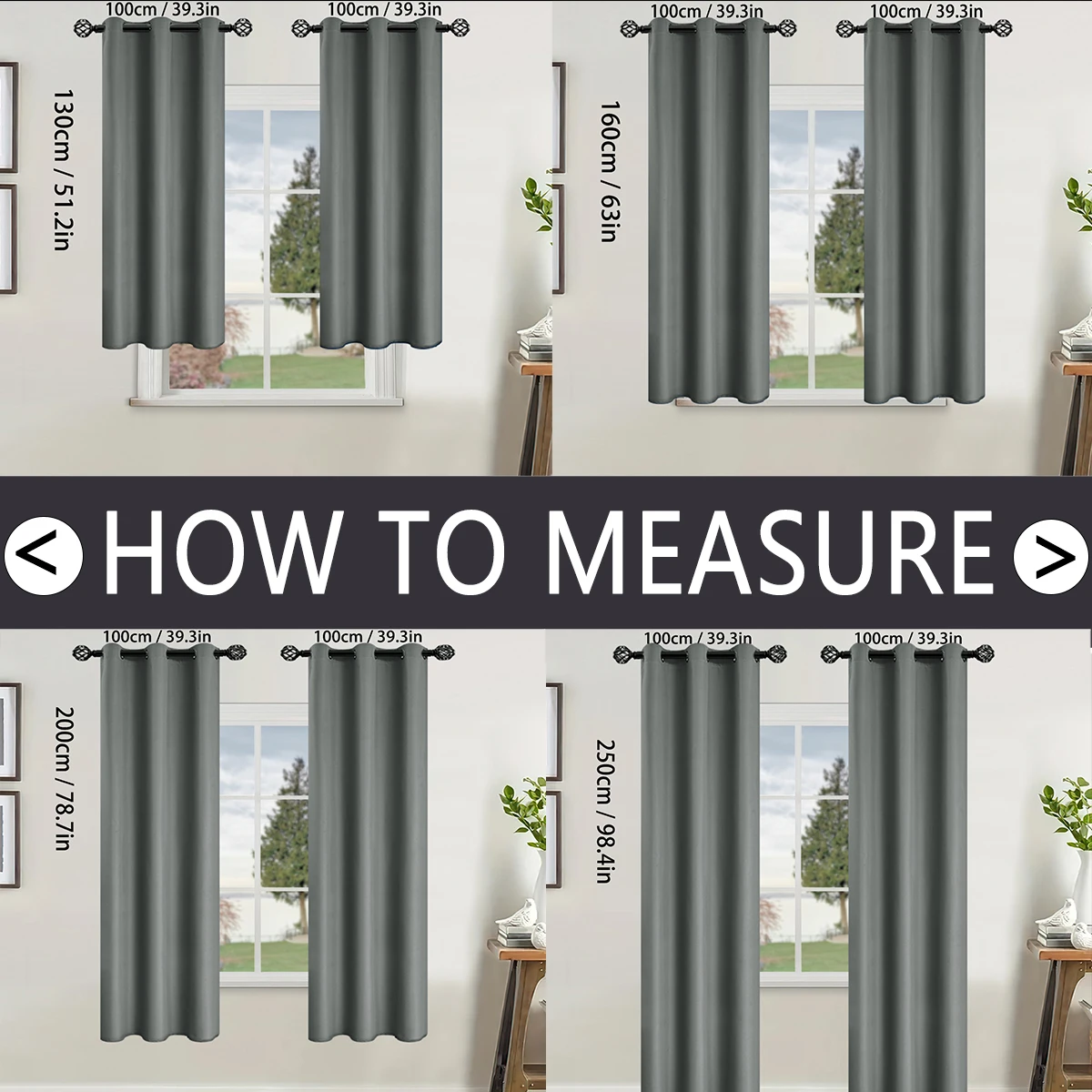 2pcs Modern 100% Blackout Curtain with Coated Lining, Curains for Bedroom, Living Room, Dining Room, Bathroom, Home Decor