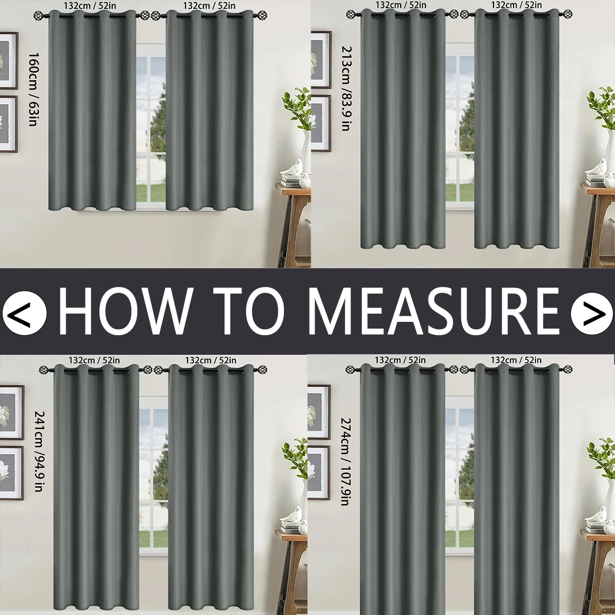 2pcs Modern 100% Blackout Curtain with Coated Lining, Curains for Bedroom, Living Room, Dining Room, Bathroom, Home Decor