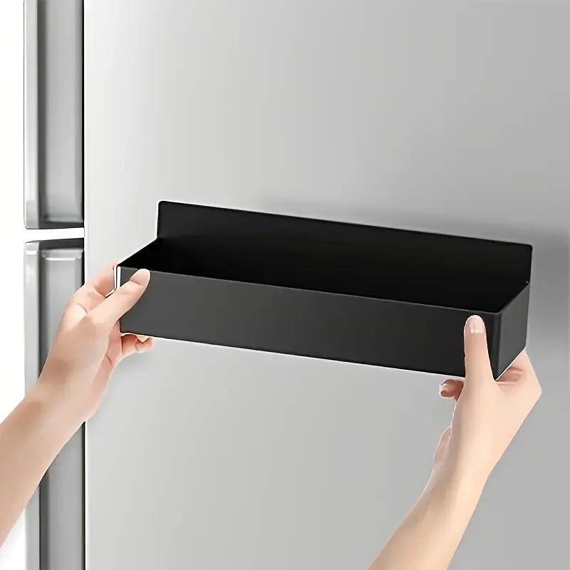 2pcs Storage Magnetic Basket For Fridge Multifunctional Kitchen Storage Rack