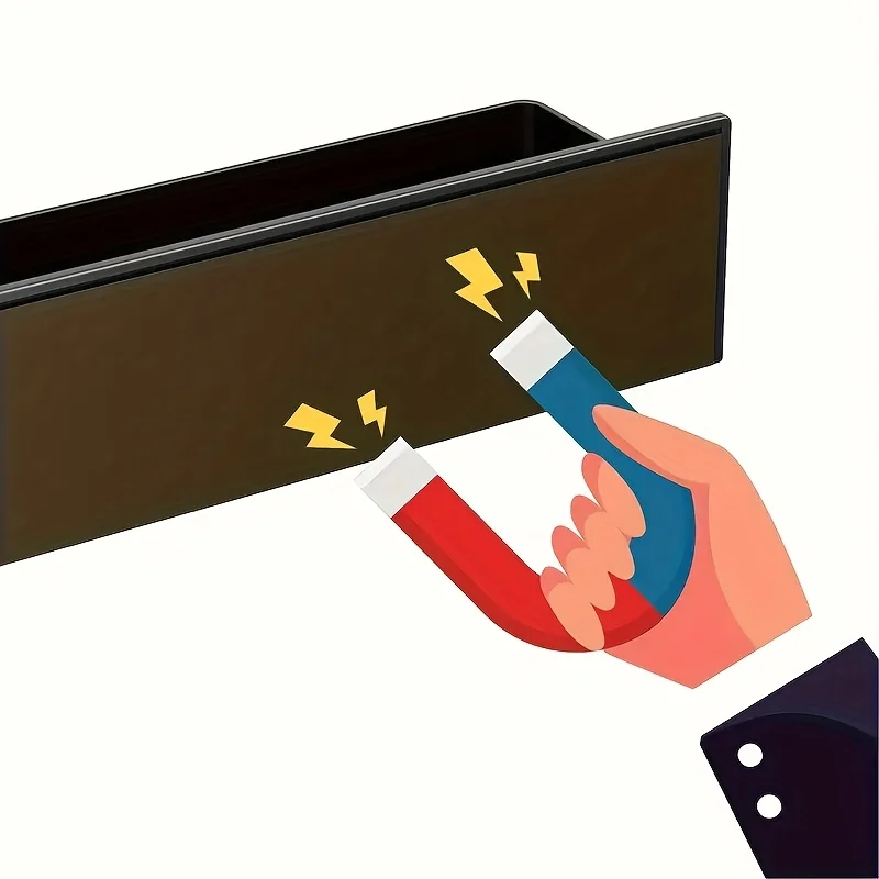 2pcs Storage Magnetic Basket For Fridge Multifunctional Kitchen Storage Rack