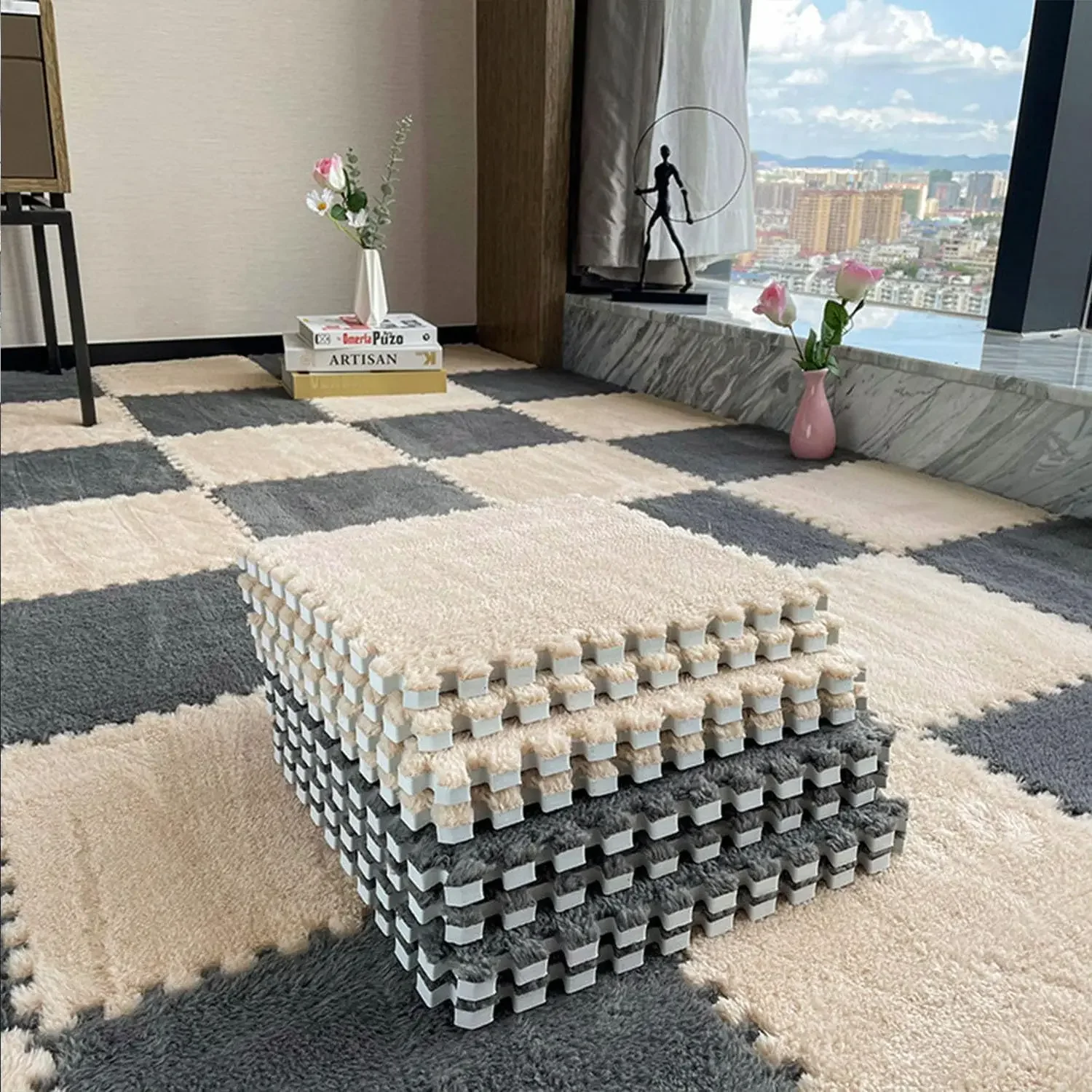 30*30CM Soft Plush Kids Carpet Baby Play Mat 10 PCS Puzzle Carpet 30*30CM Soft Plush Kids Carpet Baby Play Mat 10 PCS Puzzle Carpet