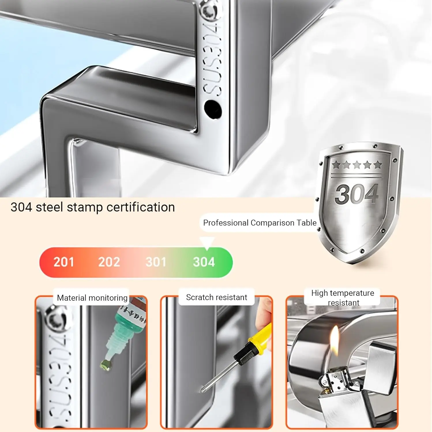 304 Stainless Steel Kitchen Sink Rack Multi-functional Dish Drainer 304 Stainless Steel Kitchen Sink Rack Multi-functional Dish Drainer