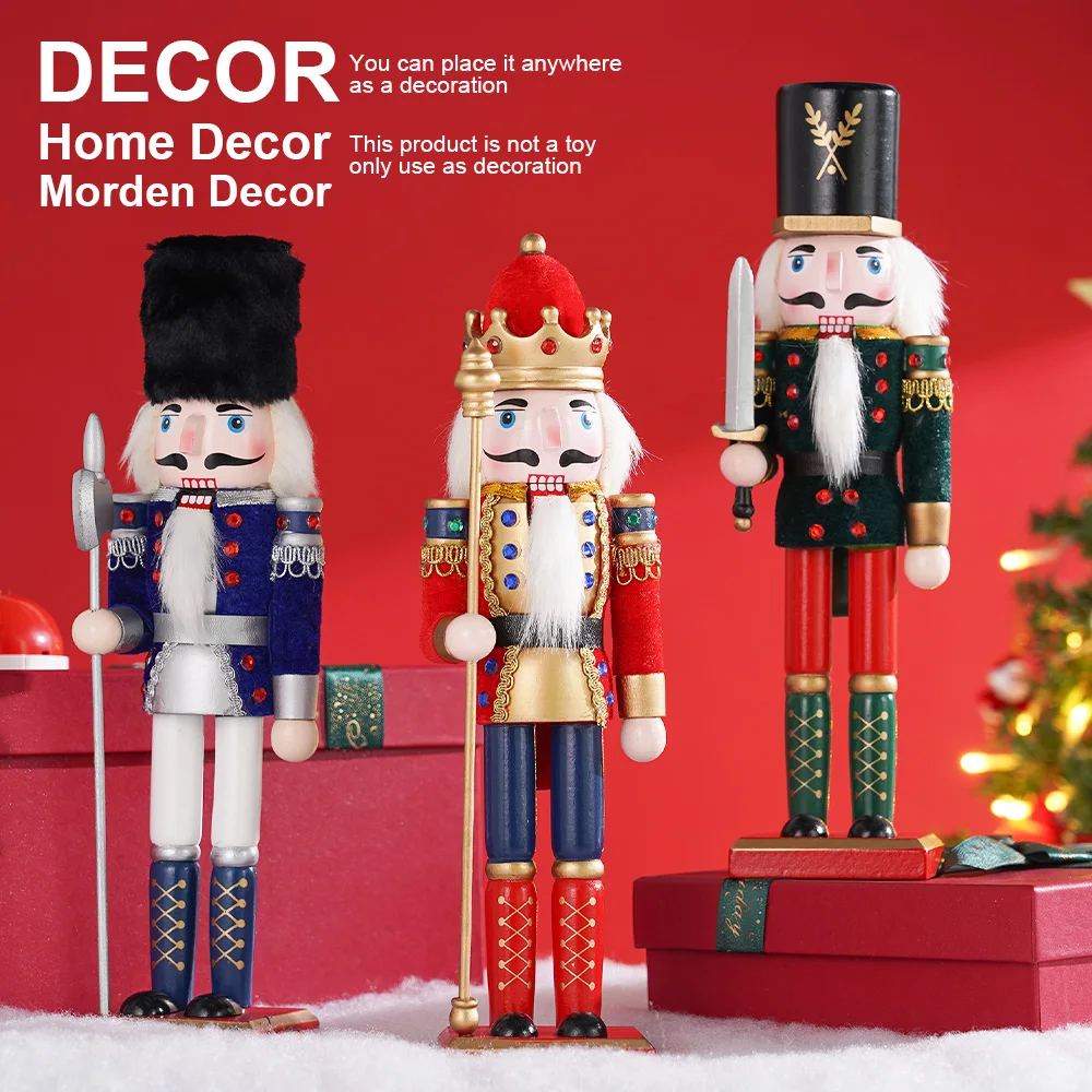 30cm Christmas Nutcracker FIGURINES & MINIATURES Color : Blue|3Pcs|Green|Red 30cm Christmas Nutcracker FIGURINES & MINIATURES Color : Blue|3Pcs|Green|Red