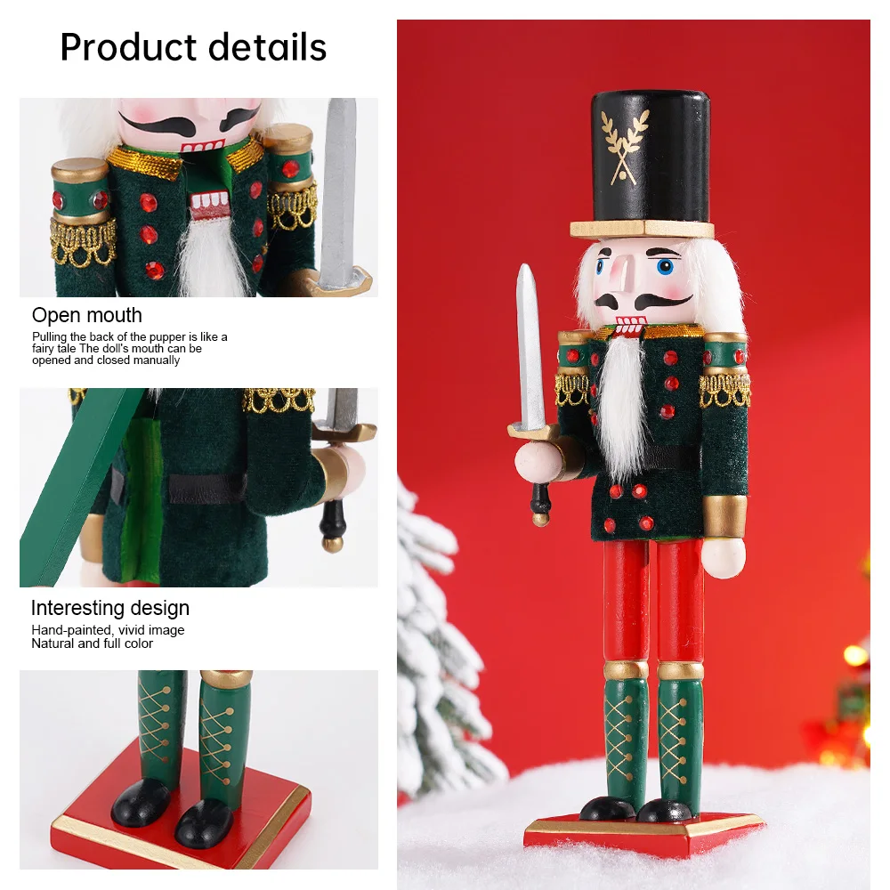 30cm Christmas Nutcracker FIGURINES & MINIATURES Color : Blue|3Pcs|Green|Red 30cm Christmas Nutcracker FIGURINES & MINIATURES Color : Blue|3Pcs|Green|Red