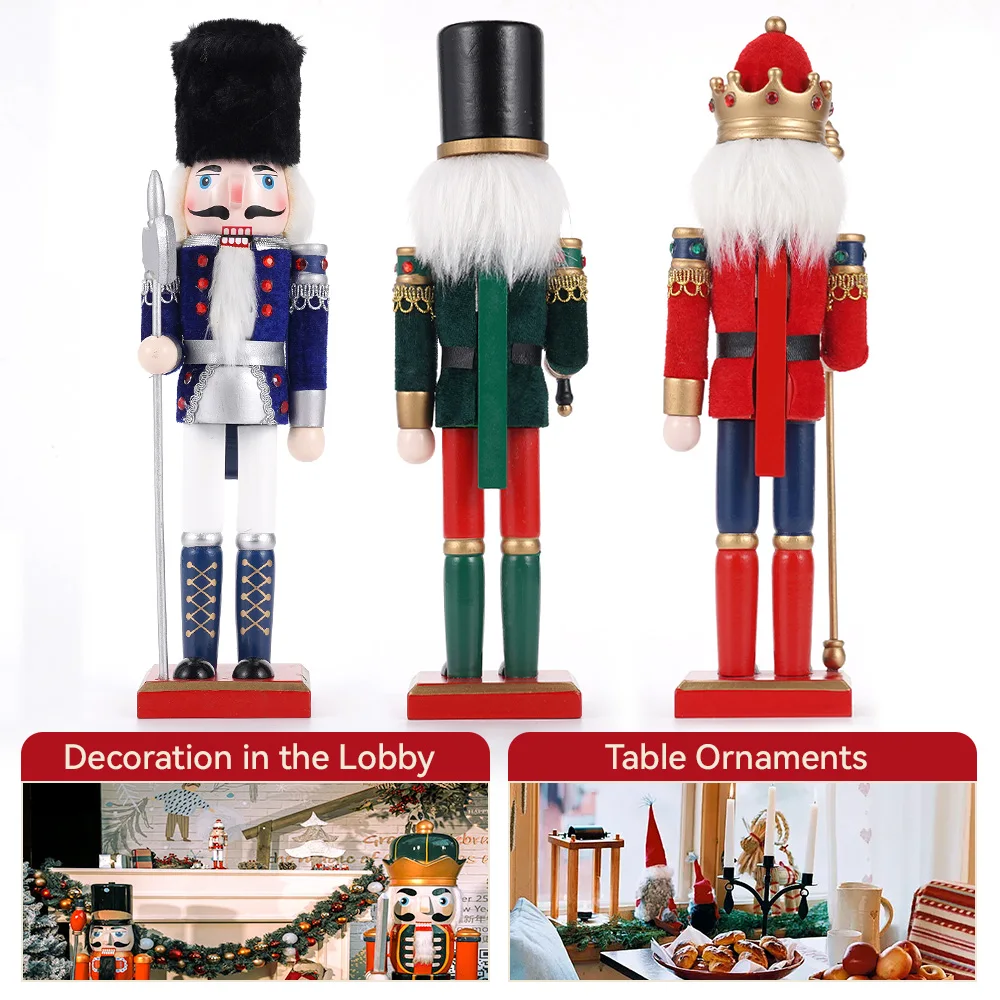 30cm Christmas Nutcracker FIGURINES & MINIATURES Color : Blue|3Pcs|Green|Red 30cm Christmas Nutcracker FIGURINES & MINIATURES Color : Blue|3Pcs|Green|Red