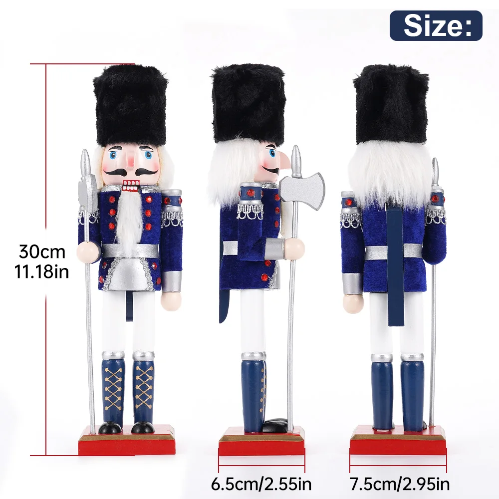 30cm Christmas Nutcracker FIGURINES & MINIATURES Color : Blue|3Pcs|Green|Red 30cm Christmas Nutcracker FIGURINES & MINIATURES Color : Blue|3Pcs|Green|Red
