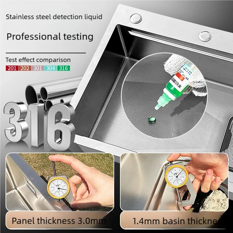 316L Stainless Steels Kitchen Sink KITCHEN & DINNING Color : 8043MS-D|8043MS-A|8043MS-F|7543MS-A|6843MS-F|7543MS-F|7543MS-D|6843MS-D|6843MS-A 316L Stainless Steels Kitchen Sink KITCHEN & DINNING Color : 8043MS-D|8043MS-A|8043MS-F|7543MS-A|6843MS-F|7543MS-F|7543MS-D|6843MS-D|6843MS-A