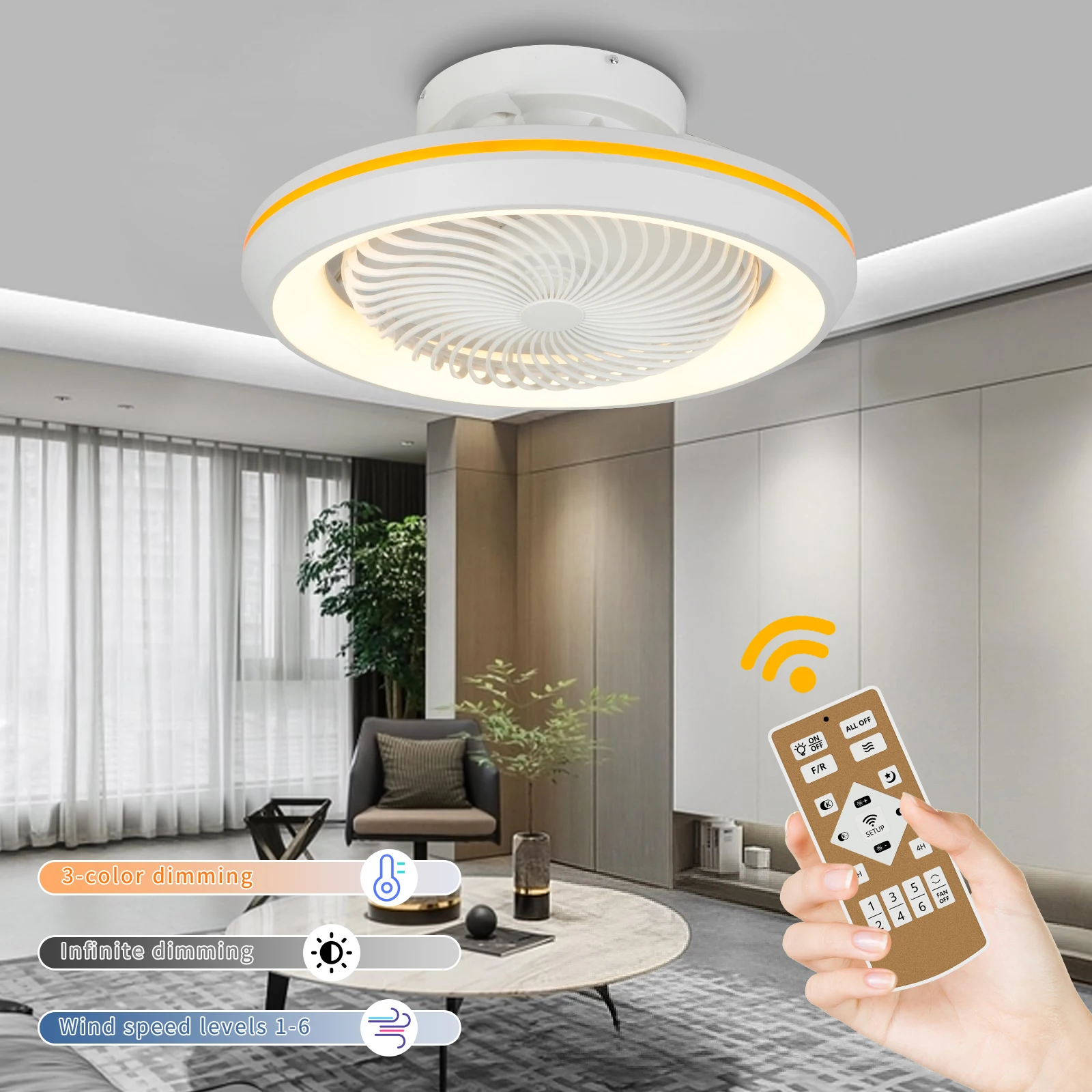 360° Degree Rotating Electric Circulite ceiling Fan LIGHTING Blade Color : Orange|White|Grey|White-XFC 360° Degree Rotating Electric Circulite ceiling Fan LIGHTING Blade Color : Orange|White|Grey|White-XFC