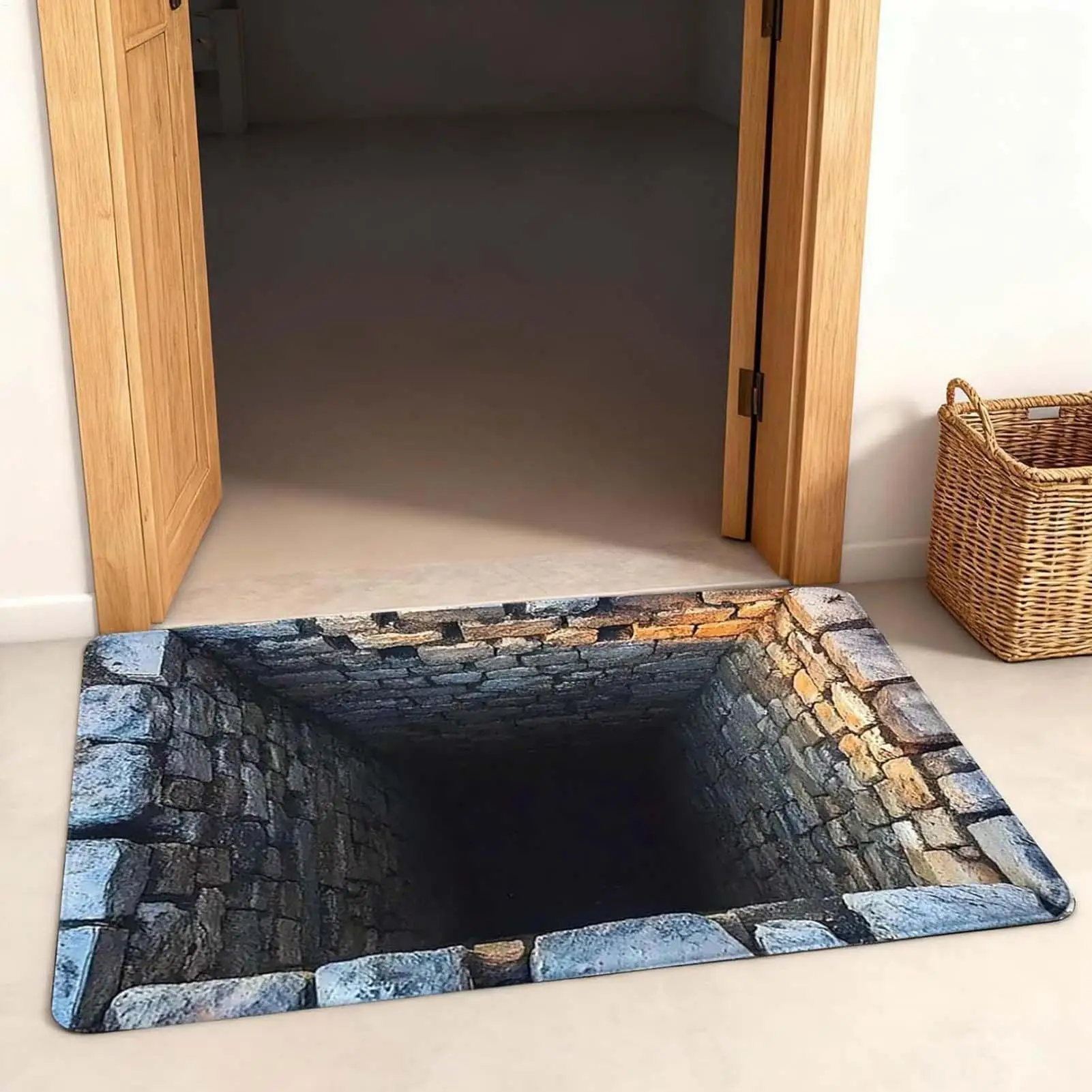 3D Rugs Optical Illusion Anti-Slip Hole Doormat