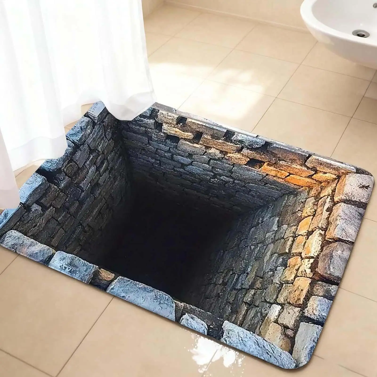 3D Rugs Optical Illusion Anti-Slip Hole Doormat