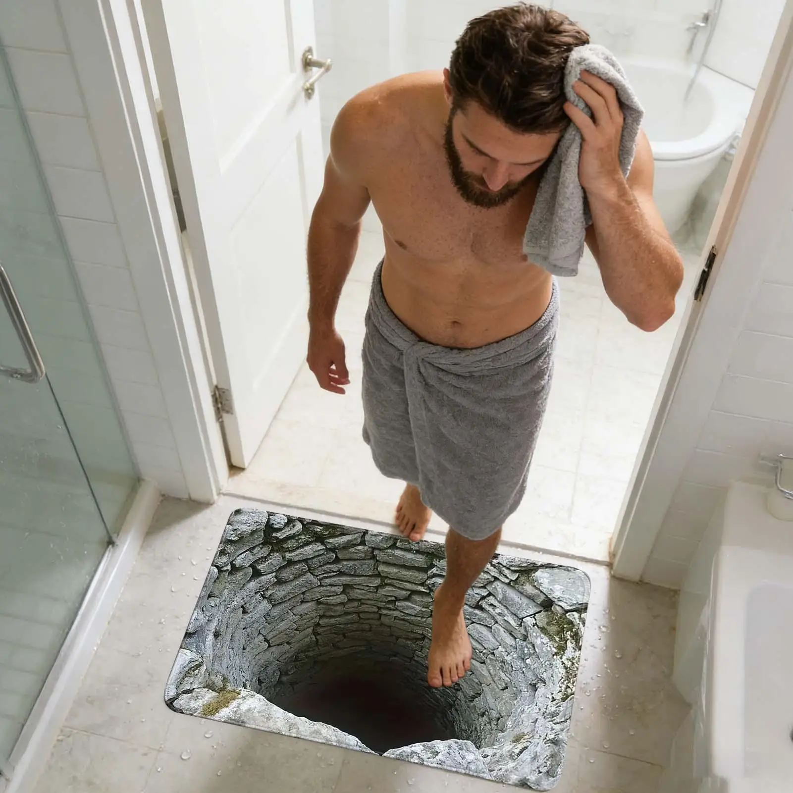 3D Rugs Optical Illusion Anti-Slip Hole Doormat