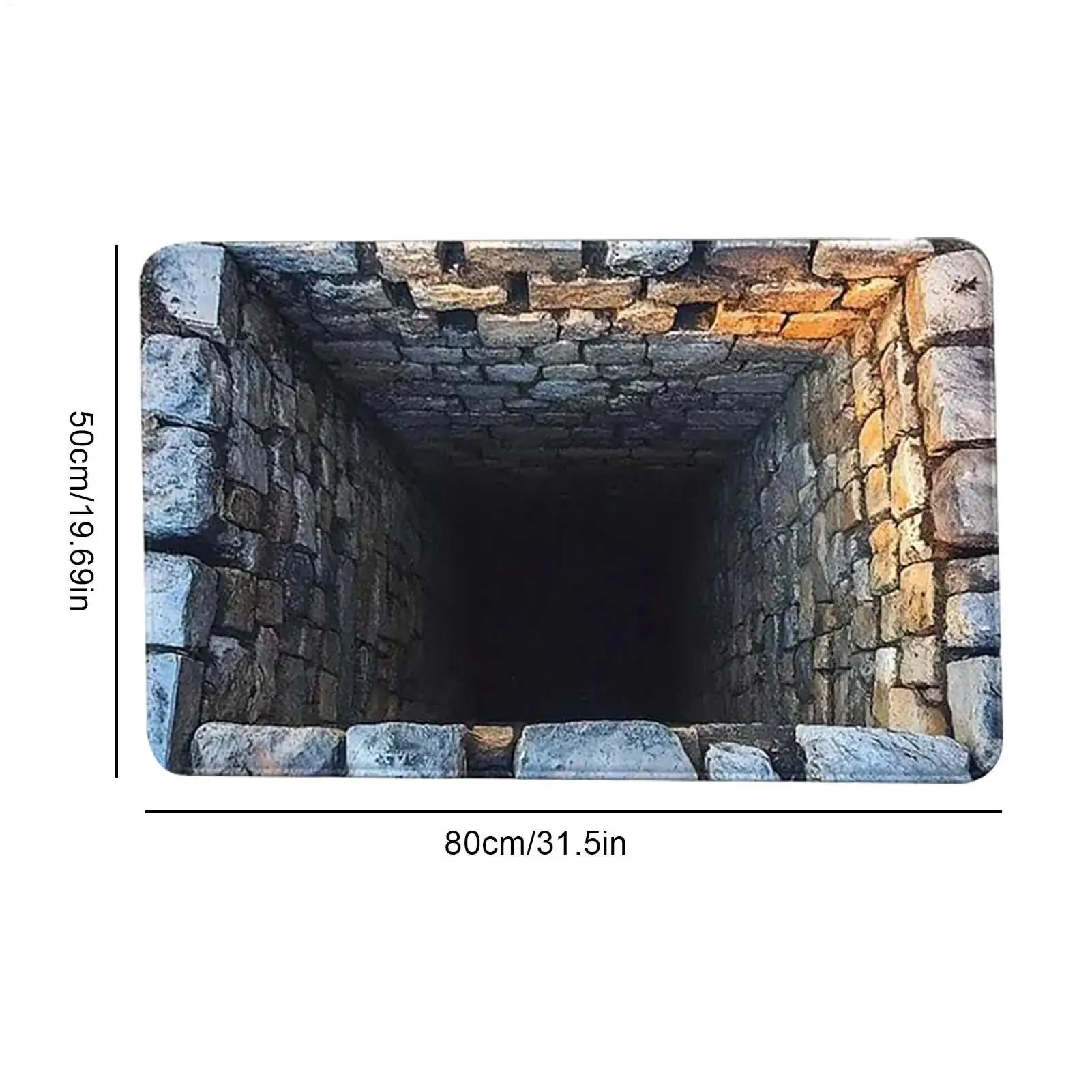 3D Rugs Optical Illusion Anti-Slip Hole Doormat