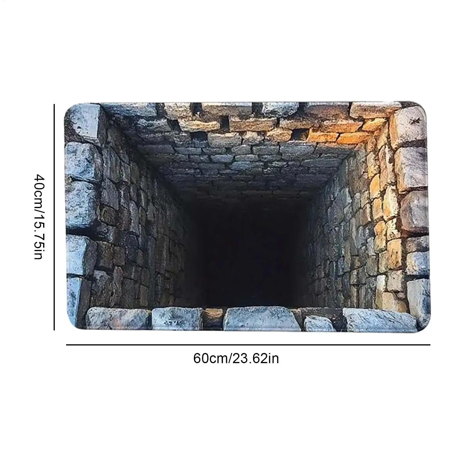 3D Rugs Optical Illusion Anti-Slip Hole Doormat