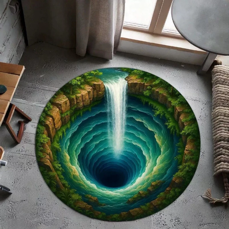 3D Vision Three-dimensional Round Home Floor Mat Trap Rug LINENS & BEDDING Color : A|B|C|D|E|F|G|H|I|J|K|L|M|N|O|P|Transparent 3D Vision Three-dimensional Round Home Floor Mat Trap Rug LINENS & BEDDING Color : A|B|C|D|E|F|G|H|I|J|K|L|M|N|O|P|Transparent