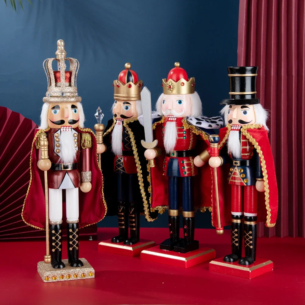 40CM Nutcracker Puppet Soldier Doll Wooden Pendant Handcraft Ornament Desktop Ornament Vintage Gift Christmas Home Decoration 40CM Nutcracker Puppet Soldier Doll Wooden Pendant Handcraft Ornament Desktop Ornament Vintage Gift Christmas Home Decoration