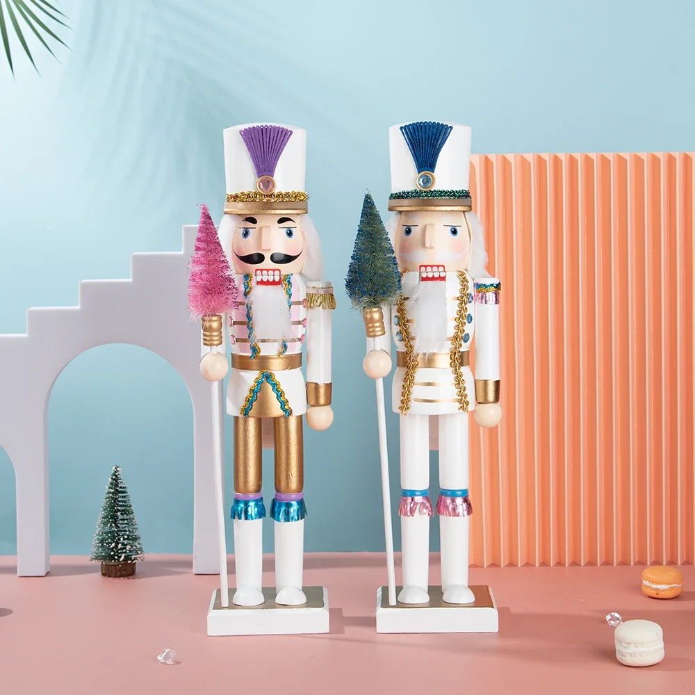 40CM Nutcracker Puppet Soldier Doll Wooden Pendant Handcraft Ornament Desktop Ornament Vintage Gift Christmas Home Decoration 40CM Nutcracker Puppet Soldier Doll Wooden Pendant Handcraft Ornament Desktop Ornament Vintage Gift Christmas Home Decoration