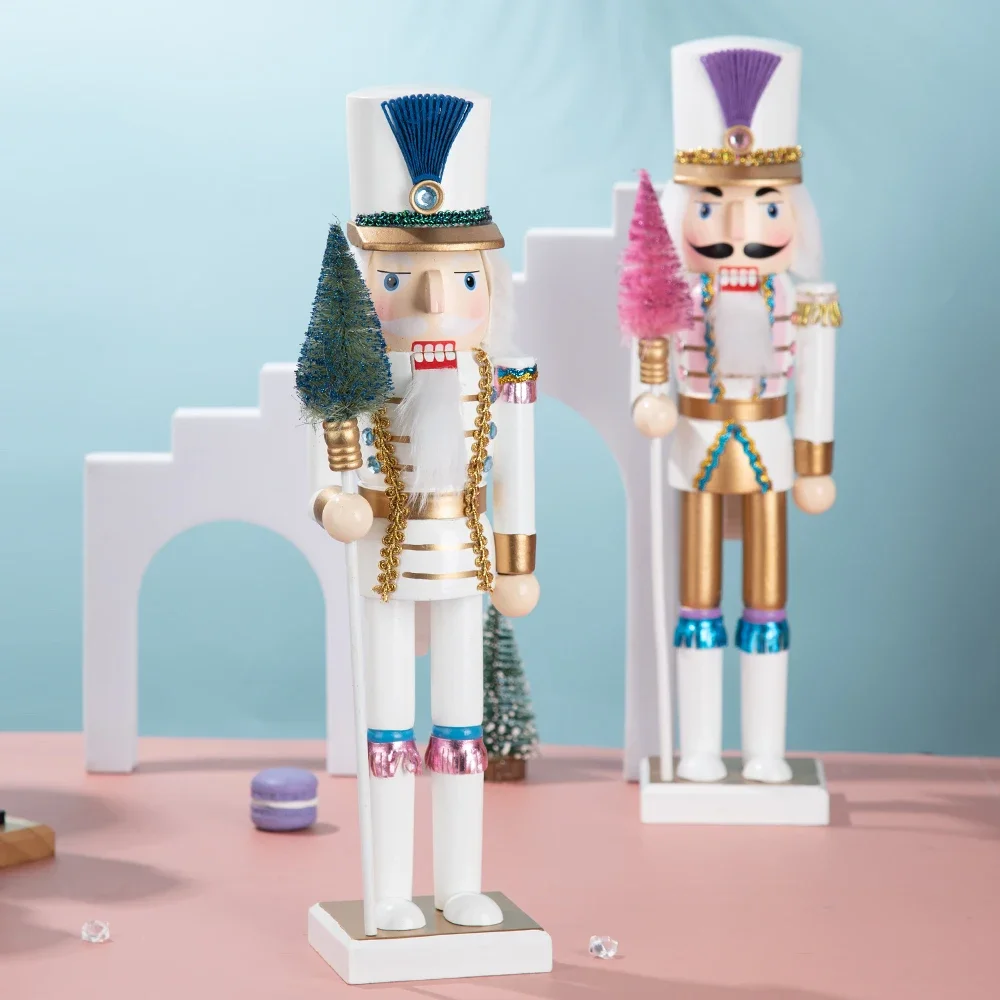 40CM Nutcracker Puppet Soldier Doll Wooden Pendant Handcraft Ornament Desktop Ornament Vintage Gift Christmas Home Decoration 40CM Nutcracker Puppet Soldier Doll Wooden Pendant Handcraft Ornament Desktop Ornament Vintage Gift Christmas Home Decoration