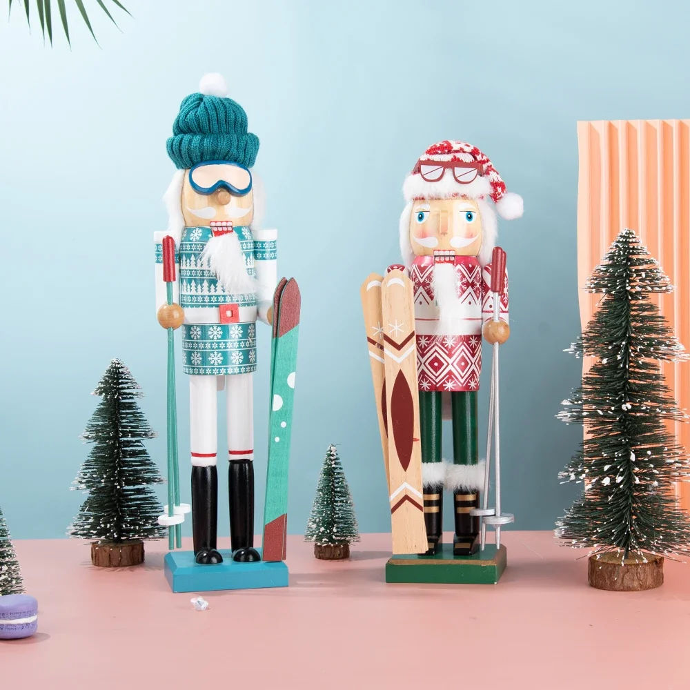 40CM Nutcracker Puppet Soldier Doll Wooden Pendant Handcraft Ornament Desktop Ornament Vintage Gift Christmas Home Decoration 40CM Nutcracker Puppet Soldier Doll Wooden Pendant Handcraft Ornament Desktop Ornament Vintage Gift Christmas Home Decoration