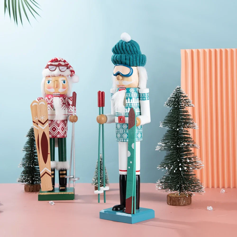 40CM Nutcracker Puppet Soldier Doll Wooden Pendant Handcraft Ornament Desktop Ornament Vintage Gift Christmas Home Decoration 40CM Nutcracker Puppet Soldier Doll Wooden Pendant Handcraft Ornament Desktop Ornament Vintage Gift Christmas Home Decoration