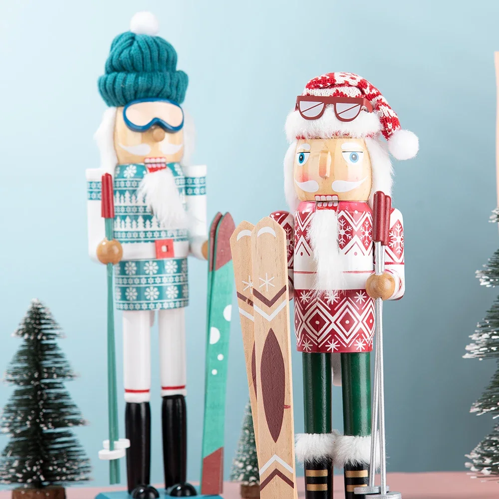 40CM Nutcracker Puppet Soldier Doll Wooden Pendant Handcraft Ornament Desktop Ornament Vintage Gift Christmas Home Decoration 40CM Nutcracker Puppet Soldier Doll Wooden Pendant Handcraft Ornament Desktop Ornament Vintage Gift Christmas Home Decoration