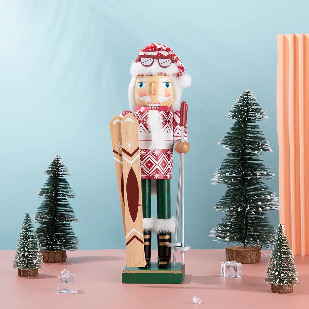 40CM Nutcracker Puppet Soldier Doll Wooden Pendant Handcraft Ornament Desktop Ornament Vintage Gift Christmas Home Decoration 40CM Nutcracker Puppet Soldier Doll Wooden Pendant Handcraft Ornament Desktop Ornament Vintage Gift Christmas Home Decoration
