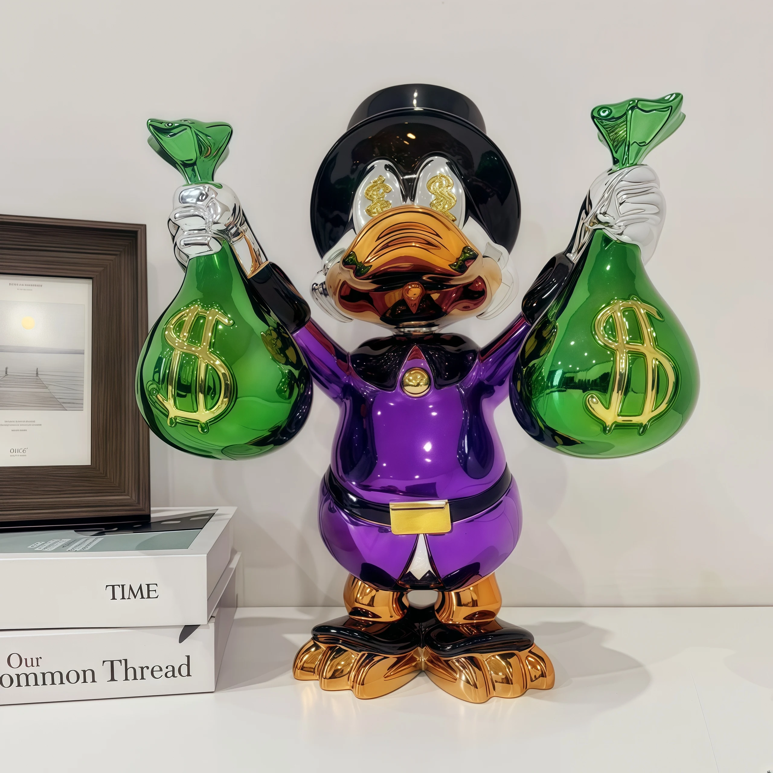 40cm Disney Money Bag Donald Duck Statue