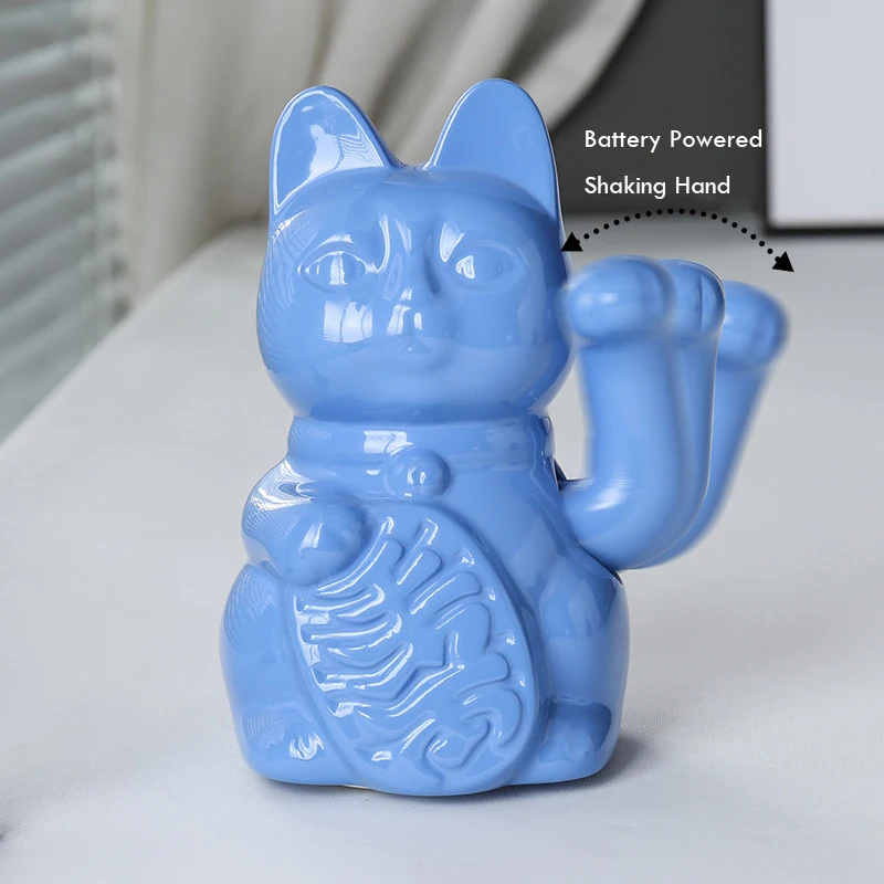 5.9 Inch Ceramic Lucky Cat Waving Arm Maneki Neko Beckoning Cat for Fortune FIGURINES & MINIATURES Color : Blue|Yellow|Red|Matt Red|Matt Black|Purple 5.9 Inch Ceramic Lucky Cat Waving Arm Maneki Neko Beckoning Cat for Fortune FIGURINES & MINIATURES Color : Blue|Yellow|Red|Matt Red|Matt Black|Purple