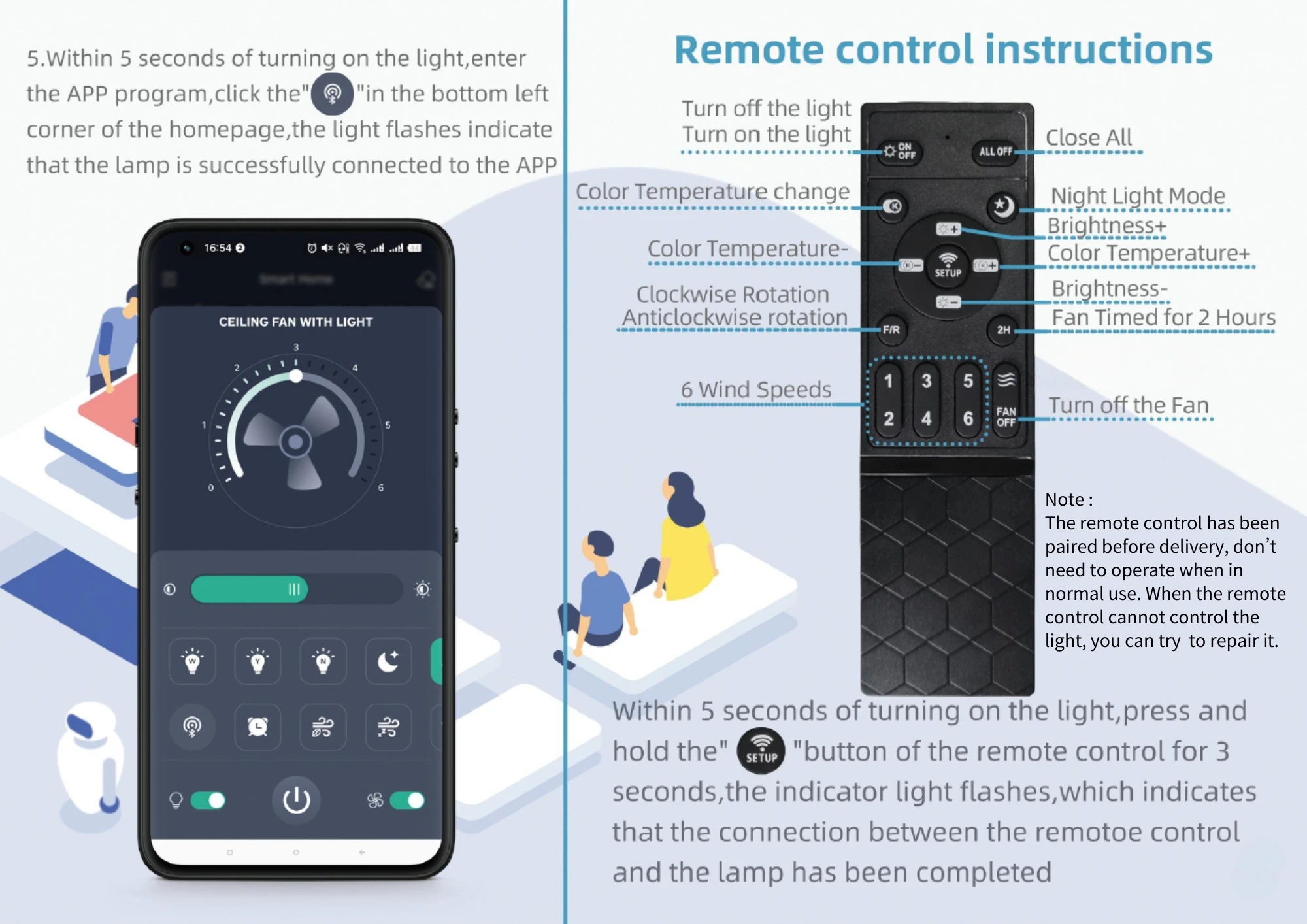 55W Ceiling Fan With Light Ceiling LED Light Fan with Remote 55W Ceiling Fan With Light Ceiling LED Light Fan with Remote