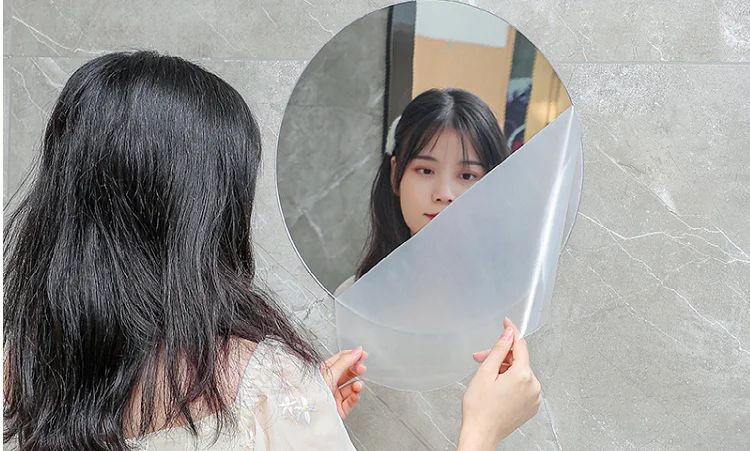 Acrylic Full Body Mirror Wall Sticker Self Adhesive Makeup Dressing Decorative Mirror for Bedroom Dormitory Nordic Style