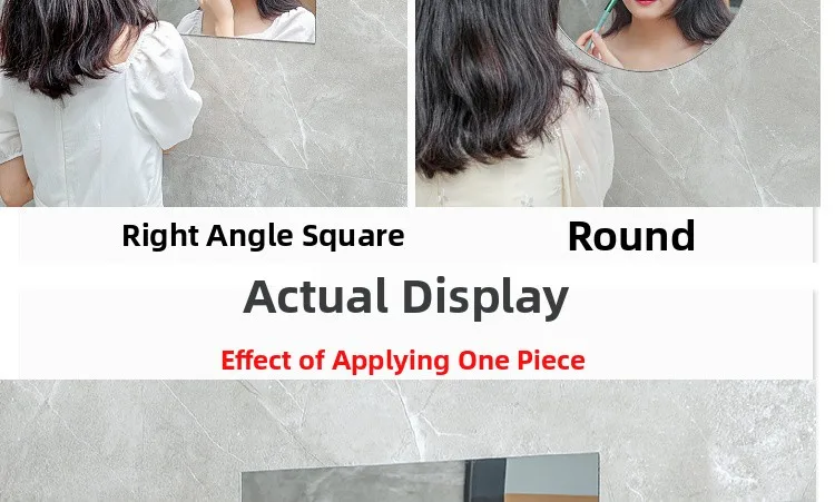 Acrylic Full Body Mirror Wall Sticker Self Adhesive Makeup Dressing Decorative Mirror for Bedroom Dormitory Nordic Style